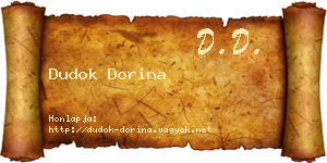 Dudok Dorina névjegykártya